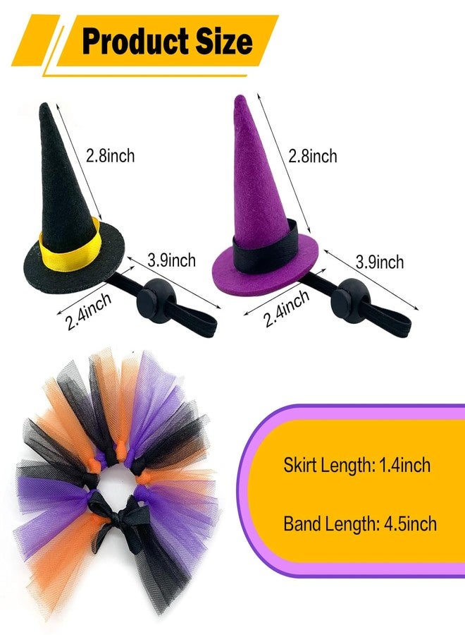 hokable 4Pcs Halloween Lizard Witch Costume Set - Tutu Skirts & Hats for Halloween Cosplay and Photo Props Comfortable and Accessories for Reptiles - Image 2
